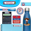 Cowboy & Cowgirl waterproof name labels on lunch container, water bottle and school notebook