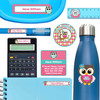 Owls ultimate school labels — waterproof name labels for school on water bottle and lunchbox