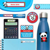 Pandas ultimate school labels — waterproof name labels for school on water bottle and lunchbox