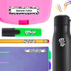Black & White Abstract name labels for school — waterproof school name labels on water bottle and lunchbox