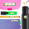 Forest Friends name labels for school — waterproof school name labels on water bottle and lunchbox