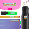 Pirate Animals name labels for school — waterproof school name labels on water bottle and lunchbox