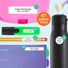 Goal! Soccer essentials school labels pack — 67 back to school waterproof name stickers, dishwasher safe