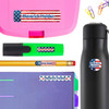 Stars and Stripes name labels for school — waterproof school name labels on water bottle and lunchbox