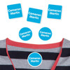 Solids summer camp labels — waterproof labels for summer camp covering gear, clothing and backpacks