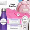 Simply White camp label combo pack — waterproof stickers for camp toiletries and clothing labels for camp