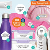 Airplanes Day camp labels size chart — label quantities for Day Camp and Sleep Away packs