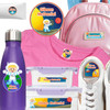 Astronaut Boy or Girl camp label combo pack — waterproof stickers for camp toiletries and clothing labels for camp