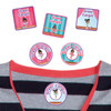 Ballet camp clothing labels — waterproof name stickers on a shirt for summer camp