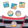 Beach (Boy/Girl) camp clothing labels — waterproof name stickers on a shirt for summer camp