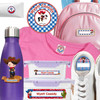 Cowboy & Cowgirl waterproof camp labels — name labels for summer camp on water bottles, lunchboxes and gear