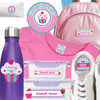 Cupcakes camp label combo pack — waterproof stickers for camp toiletries and clothing labels for camp
