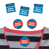 Dino Fossils camp clothing labels — waterproof name stickers on a shirt for summer camp