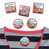 Fire Trucks camp clothing labels — waterproof name stickers on a shirt for summer camp