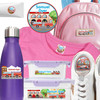Fire Trucks camp label combo pack — waterproof stickers for camp toiletries and clothing labels for camp