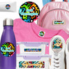 Graffiti waterproof camp labels — name labels for summer camp on water bottles, lunchboxes and gear