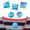 Liquid Swirl summer camp labels — waterproof labels for summer camp covering gear, clothing and backpacks