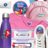 Mermaids waterproof camp labels — name labels for summer camp on water bottles, lunchboxes and gear