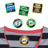 Monster Trucks summer camp labels — waterproof labels for summer camp covering gear, clothing and backpacks