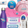 Mighty Sharks camp label combo pack — waterproof stickers for camp toiletries and clothing labels for camp