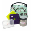 Color Trio dishwasher safe waterproof stickers on school thermos and lunch container