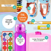 Colorful Rainbows preschool name labels — waterproof labels for preschool on pencils, crayons and lunchbox containers