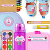 Cupcakes waterproof kindergarten name labels on water bottle, lunch container and lunchbox