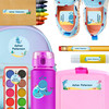 Deep Sea Pals kindergarten and preschool nametags — waterproof name tags for preschoolers on water bottle, lunchbox and school supplies