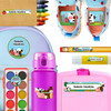 Farm Animals waterproof kindergarten name labels on water bottle, lunch container and lunchbox