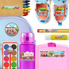 Fire Trucks waterproof kindergarten name labels on water bottle, lunch container and lunchbox