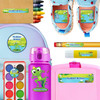 Frogs kindergarten and preschool nametags — waterproof name tags for preschoolers on water bottle, lunchbox and school supplies