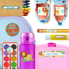 Jungle Animals kindergarten and preschool nametags — waterproof name tags for preschoolers on water bottle, lunchbox and school supplies