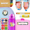 Leopard Cuties kindergarten and preschool nametags — waterproof name tags for preschoolers on water bottle, lunchbox and school supplies
