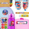 Mermaids kindergarten and preschool nametags — waterproof name tags for preschoolers on water bottle, lunchbox and school supplies