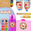 Summer Squeeze kindergarten and preschool nametags — waterproof name tags for preschoolers on water bottle, lunchbox and school supplies