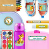 Tiny Tigers kindergarten and preschool nametags — waterproof name tags for preschoolers on water bottle, lunchbox and school supplies