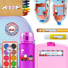Train Chug Chug waterproof kindergarten name labels on water bottle, lunch container and lunchbox