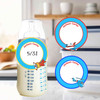 Airplanes small round write-on labels — reusable waterproof daycare