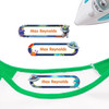 Aliens iron on nametags for clothes — personalized iron-on clothing labels for kids