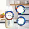 Aliens small round write-on labels — reusable waterproof daycare
