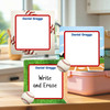 Baseball large square write-on labels — reusable waterproof daycare