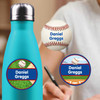 Baseball medium round labels — waterproof circle name stickers for kids