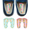 All Things Spring foot labels for shoes — left and right foot-shaped shoe stickers