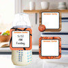 Basketball small square write-on labels — reusable waterproof daycare