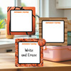 Basketball large square write-on labels — reusable waterproof daycare
