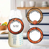 Basketball small round write-on labels — reusable waterproof daycare