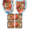 Basketball MatchUp teaching shoe stickers — left and right shoe labels for toddlers