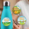 Backyard Bugs medium round labels — waterproof circle name stickers for kids