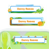 Backyard Bugs large rectangle name labels — waterproof sticker labels for school supplies and water bottles