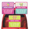 Butterflies emergency contact labels — personalized phone number stickers for kids